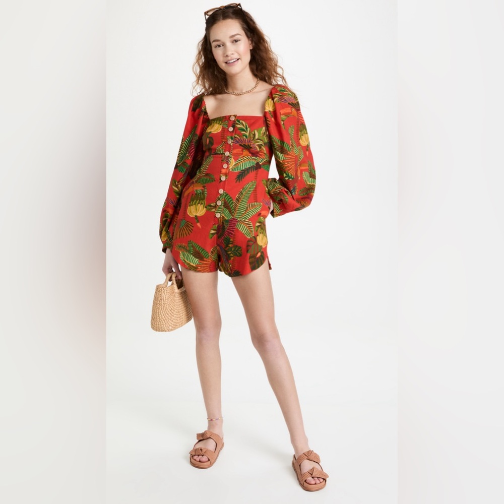 Farm Rio Red Forest Romper